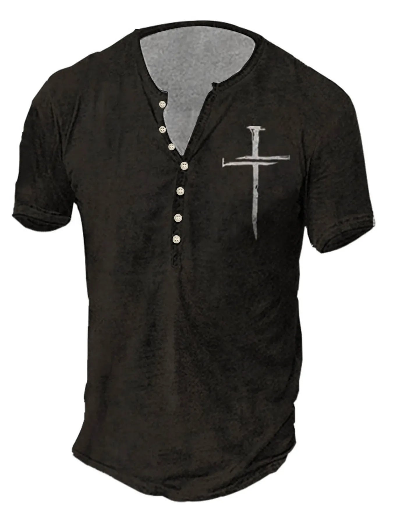 T-Shirt Homme Vintage — Imprimé Croix Style Urbain - Bootiky