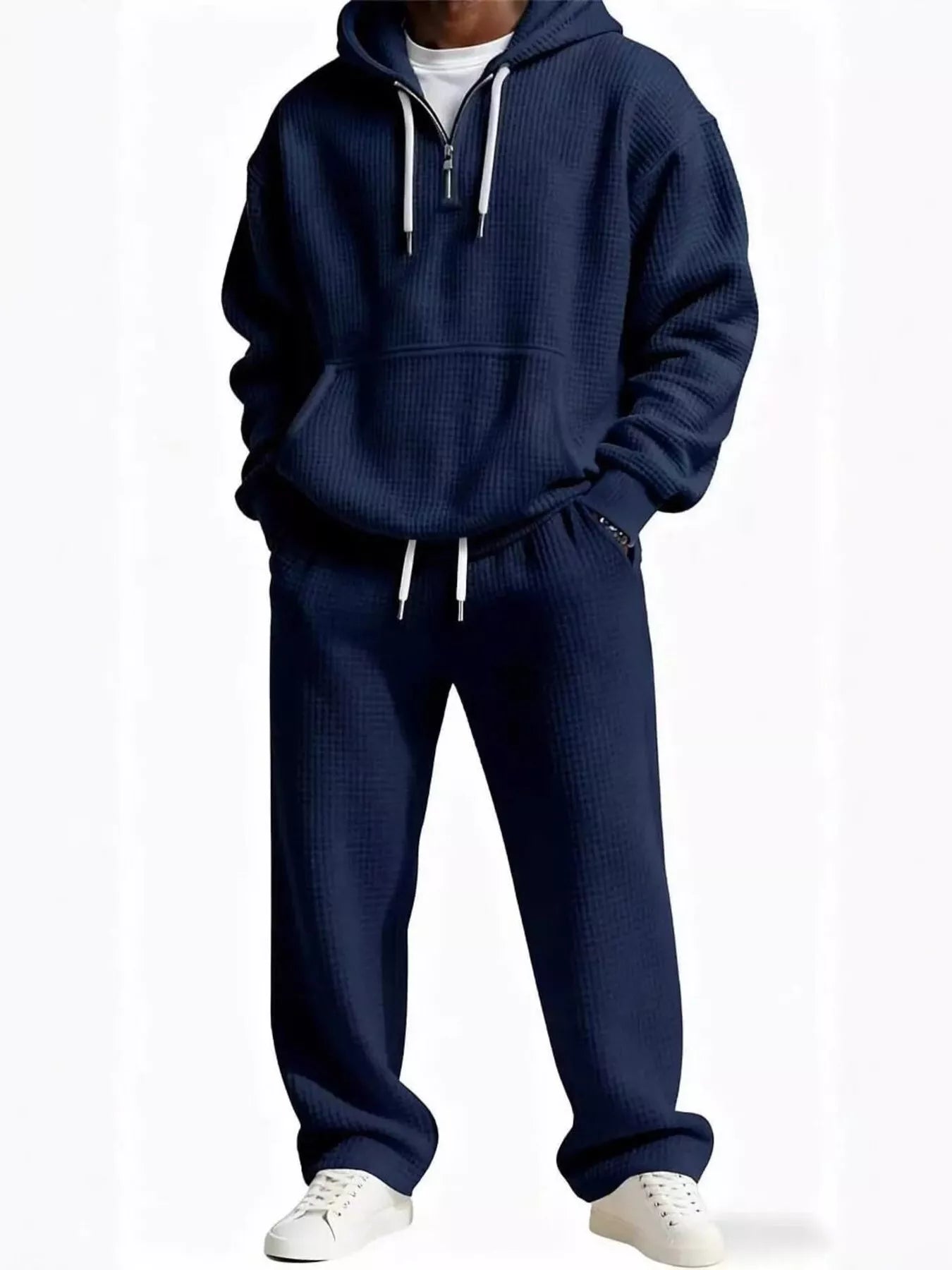 Ensemble Homme — Sweat à Capuche Waffle-Knit & Pantalon Oversized - Bootiky