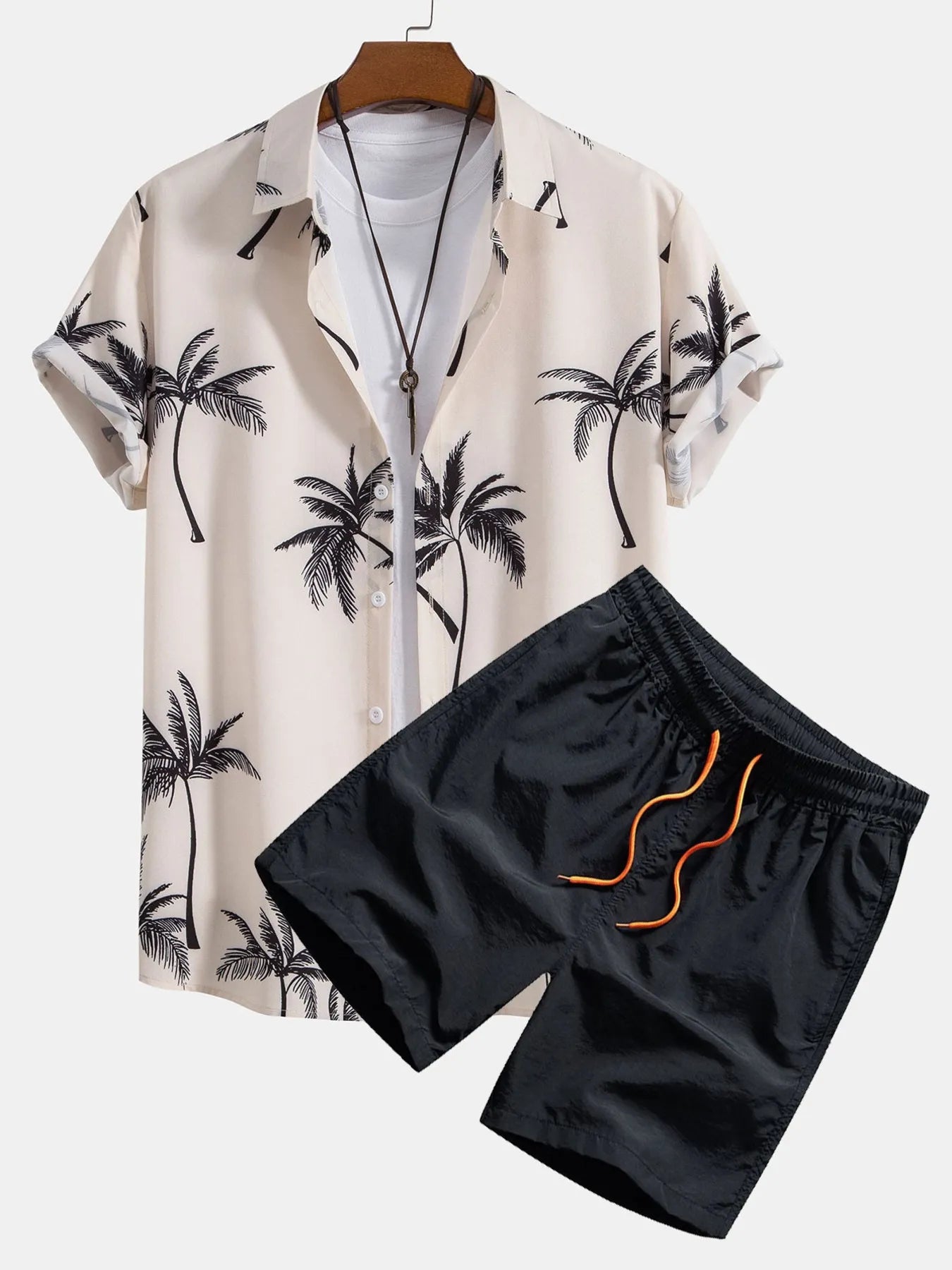 Ensemble Homme Été — Chemise Imprimé Palmiers & Short Tropical - Bootiky