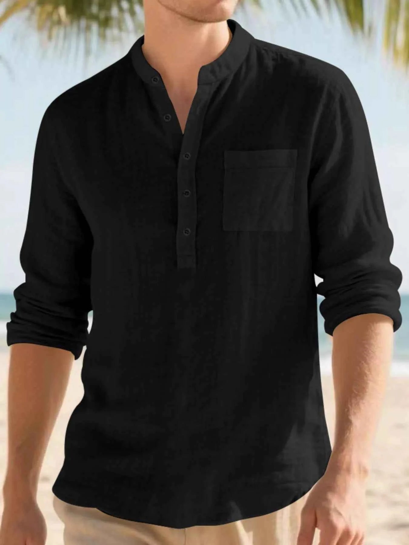 Chemise homme manches longues à boutons – grande taille - Bootiky
