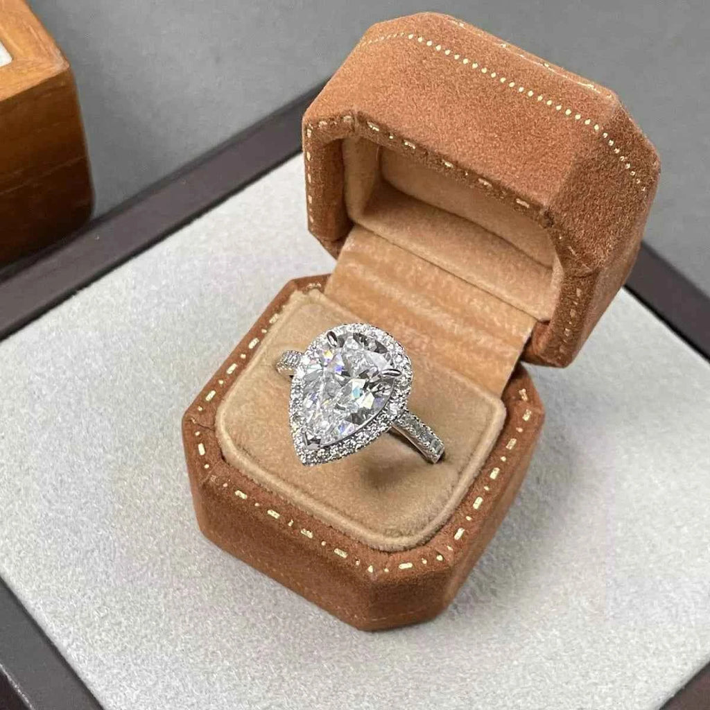 Bague Larme Moissanite 4 Carats — Argent Sterling 925 - Bootiky