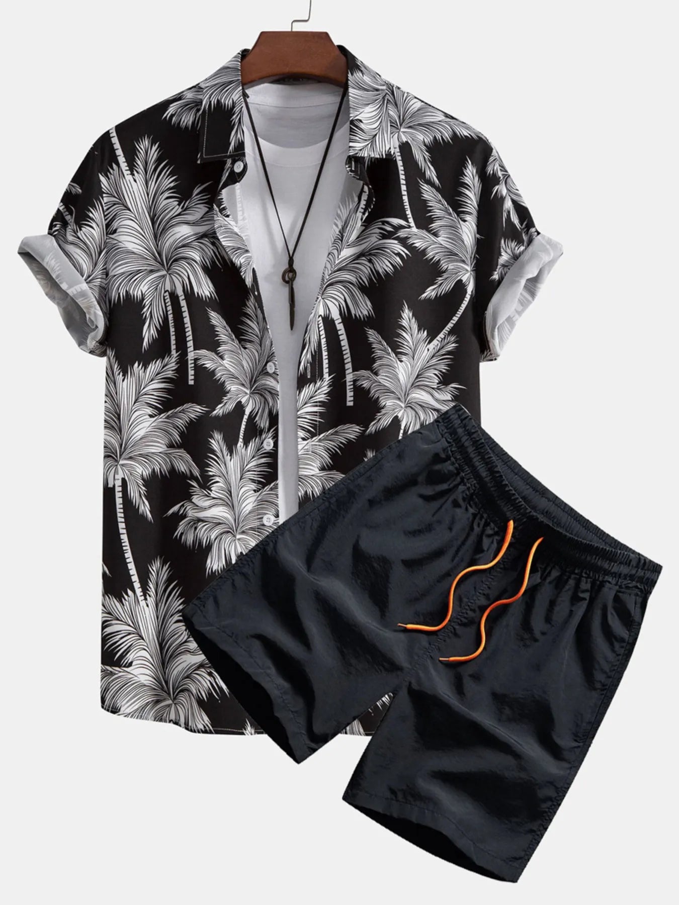 Ensemble Homme Été — Chemise Imprimé Palmiers & Short Tropical - Bootiky