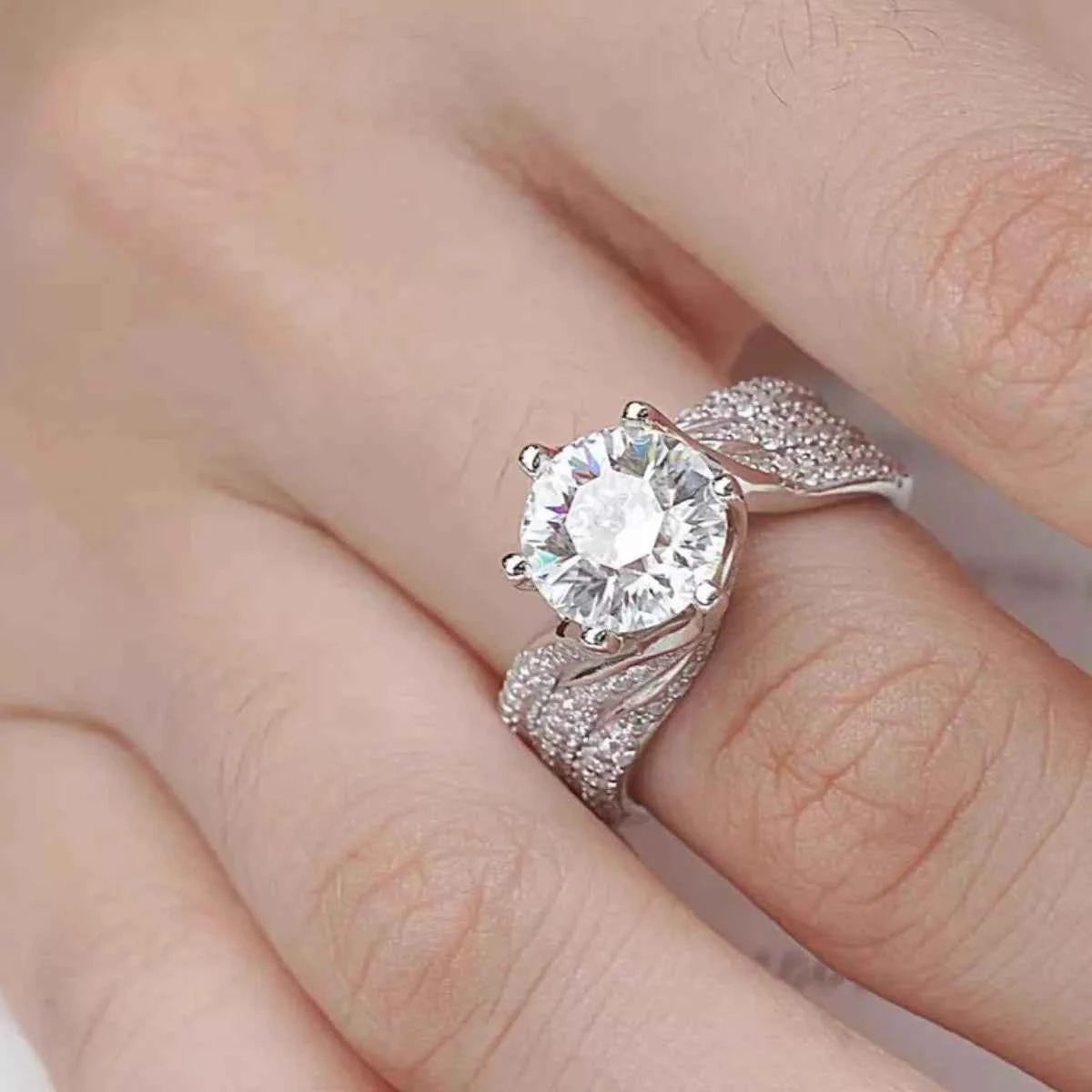 Bague Moissanite 5 Carats — Argent Sterling 925 - Bootiky