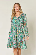 Robe Longue Imprimée — Cordon de Serrage & Manches Longues Doublée - Bootiky