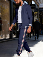 Ensemble Fluide à Rayures Riviera Lines – Haut & Pantalon Homme, S à 3XL - Bootiky