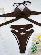 Bikini 2 Pièces — Haut Croisé Dos Nu & Effet Froncé - Bootiky