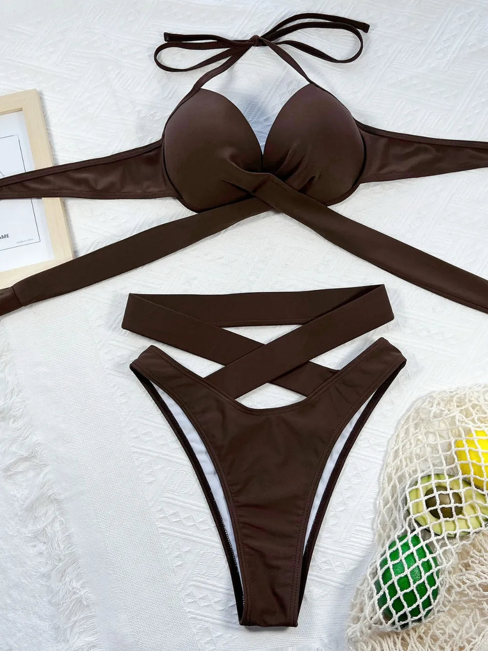 Bikini 2 Pièces — Haut Croisé Dos Nu & Effet Froncé - Bootiky