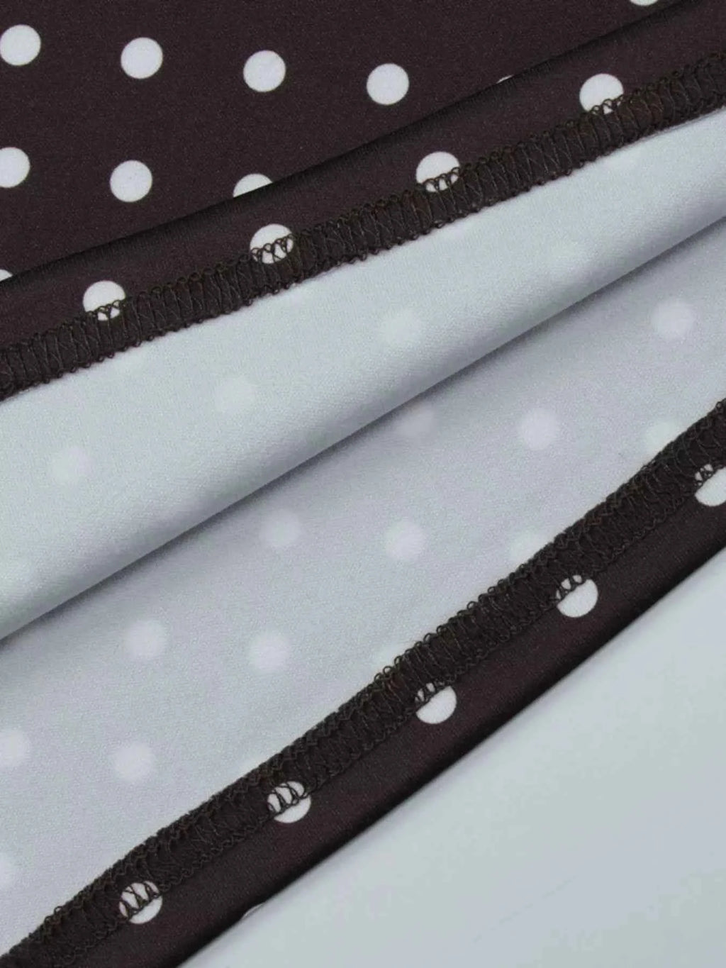 Robe Courte Retro Dolce à Pois Découpe Avant Cut-Out – Blanc, Marron, S à L - Bootiky