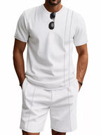 Ensemble Homme Été — T-Shirt Rayé & Short avec Poches - Bootiky