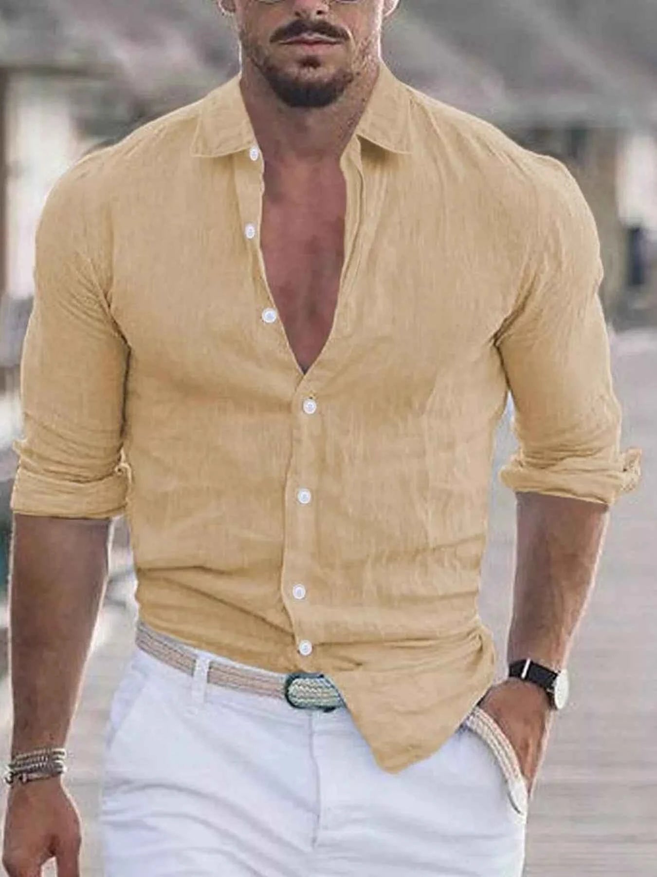 Chemise homme casual à boutons – 13 coloris, grande taille - Bootiky