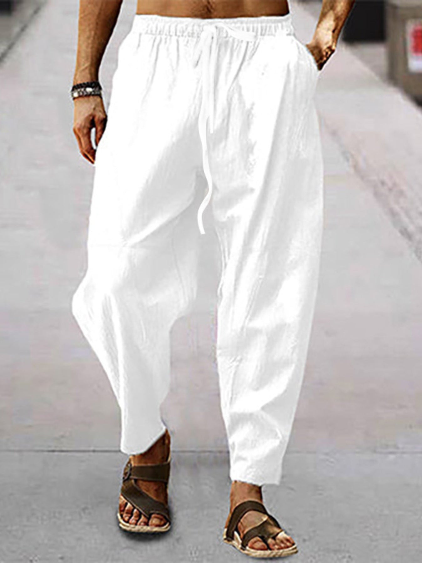 Pantalon Ample Décontracté à Cordon Homme – Jambes Larges, S à 3XL, 8 Coloris - Bootiky
