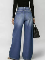 Jean Large à Détails Œillets — Coupe Wide Leg - Bootiky