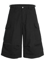 Short Cargo Large Homme — Coupe Wide Leg & Patch Floral - Bootiky