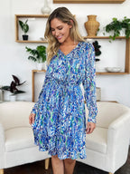 Robe Longue Imprimée — Cordon de Serrage & Manches Longues Doublée - Bootiky