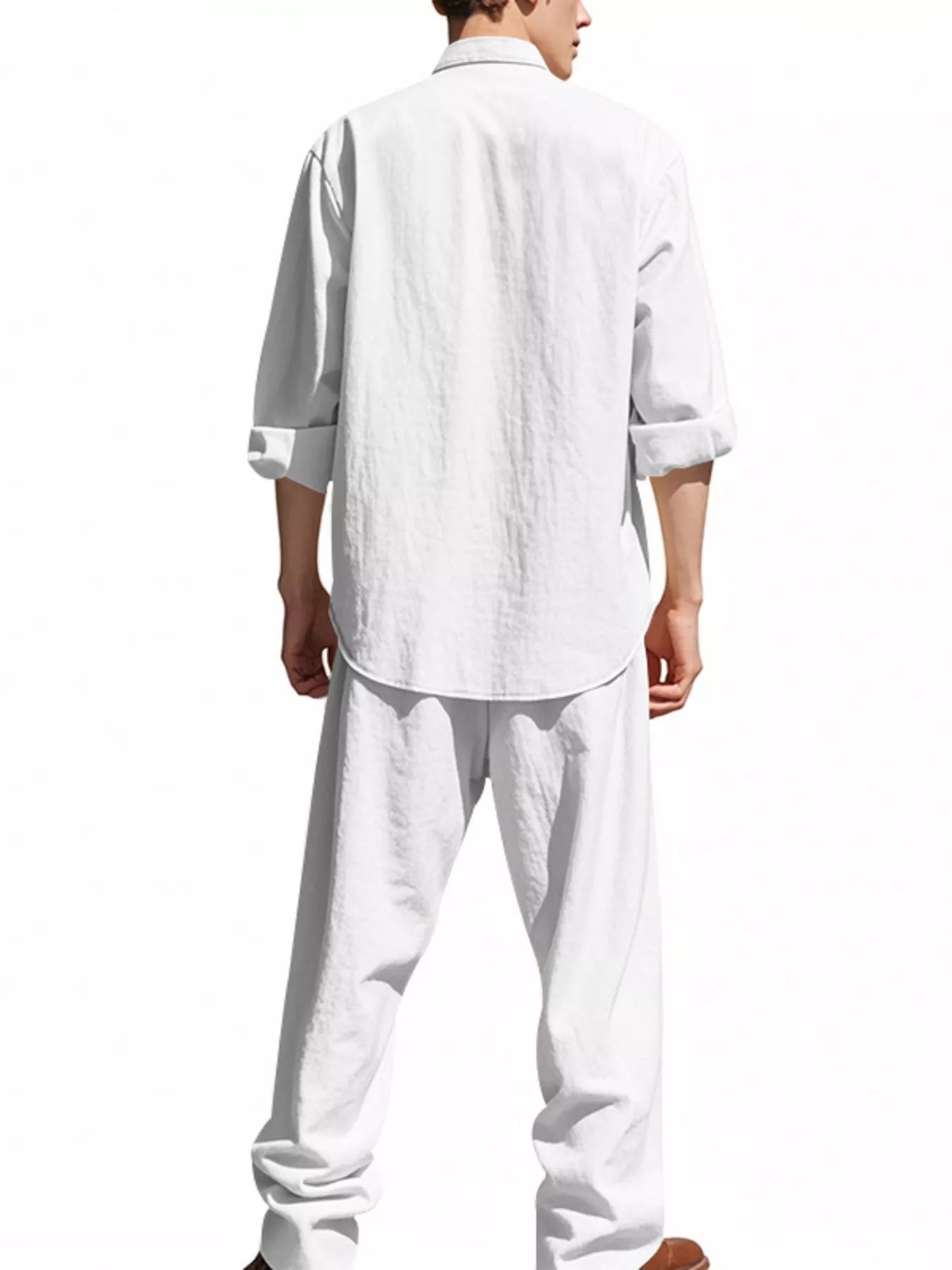 Ensemble Casual en Lin Le Saint-Tropez – Chemise & Pantalon Large Homme, S à 3XL - Bootiky