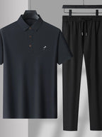 Ensemble Homme Été — Polo Boutonné Manches Courtes & Pantalon - Bootiky