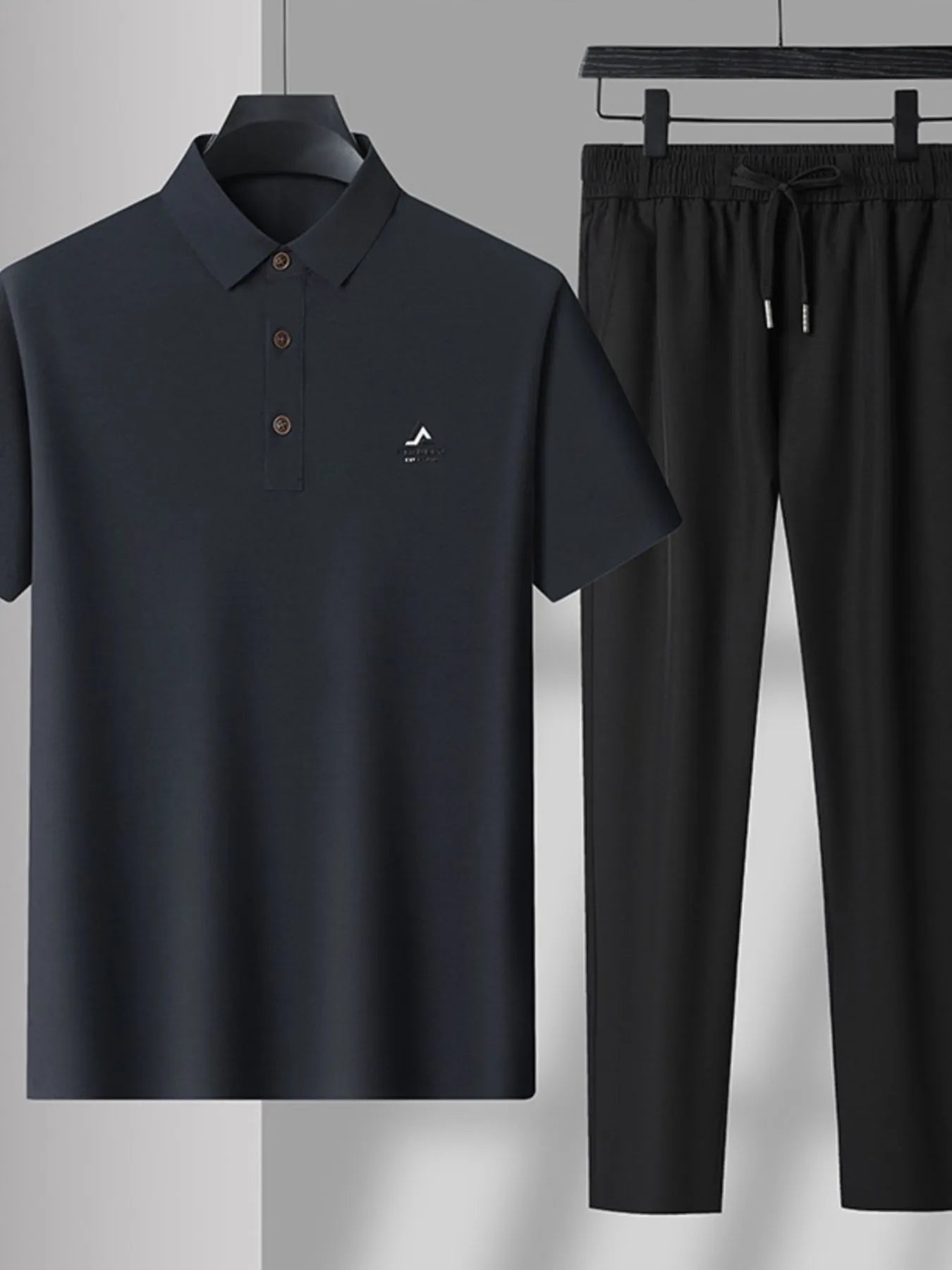 Ensemble Homme Été — Polo Boutonné Manches Courtes & Pantalon - Bootiky