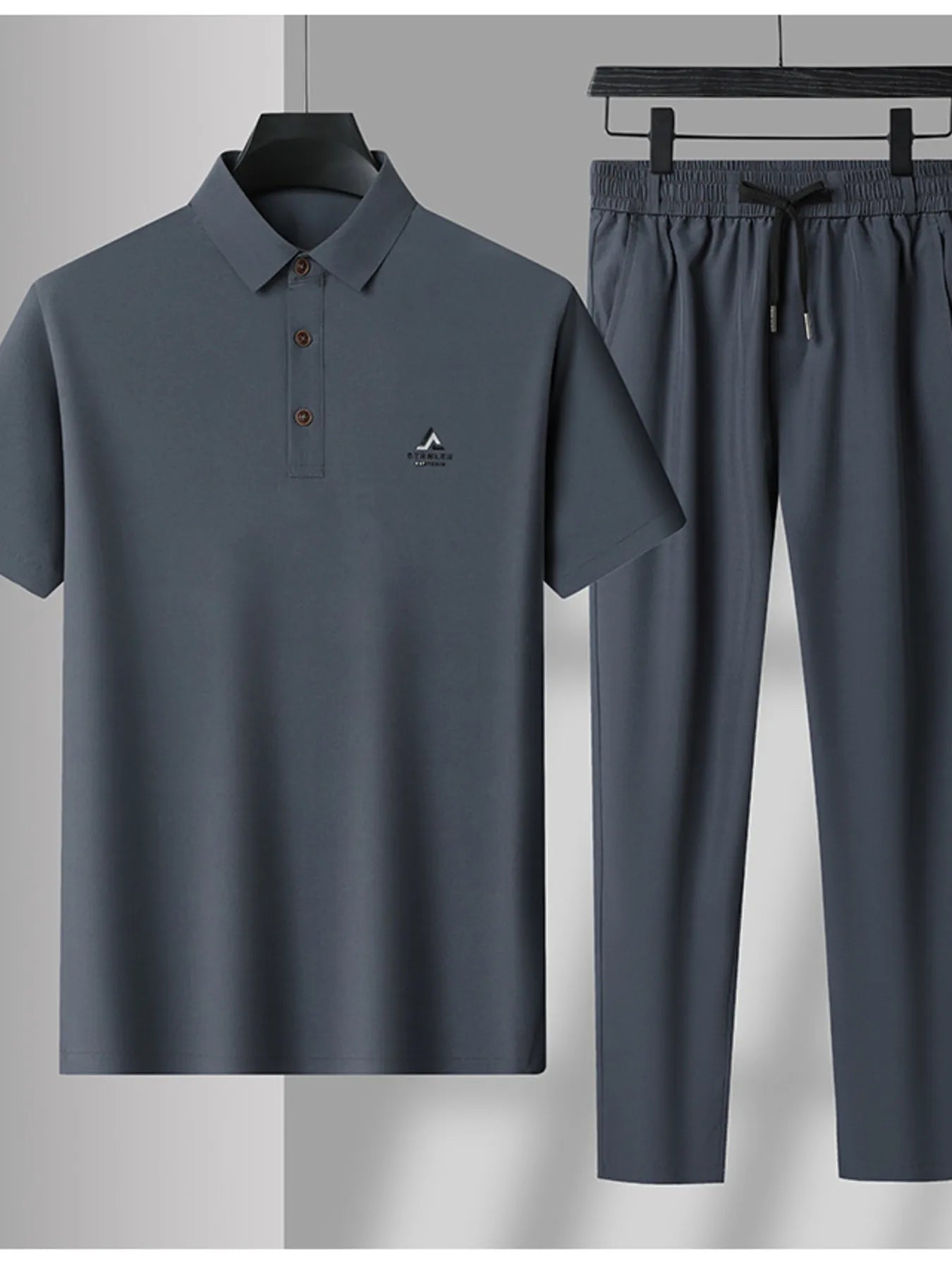 Ensemble Homme Été — Polo Boutonné Manches Courtes & Pantalon - Bootiky