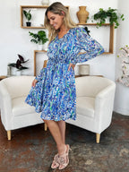 Robe Longue Imprimée — Cordon de Serrage & Manches Longues Doublée - Bootiky