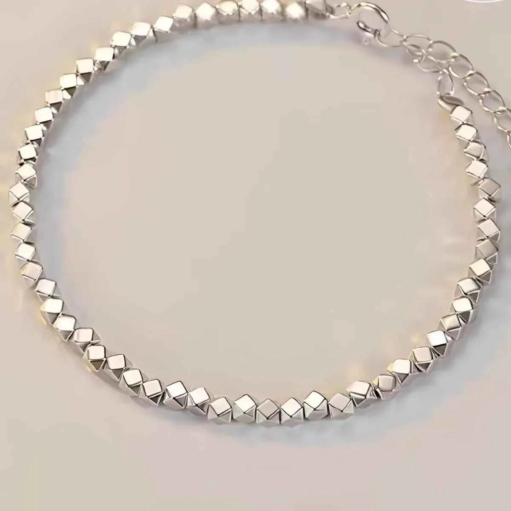 Bracelet Géométrique Ajustable — Argent Sterling 925 - Bootiky
