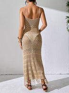 Robe de Plage — Maille Ajourée & Franges Bohème (Cover-up) - Bootiky