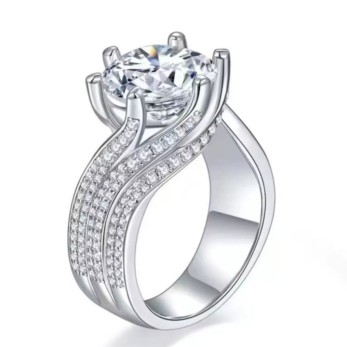 Bague Moissanite 5 Carats — Argent Sterling 925 - Bootiky