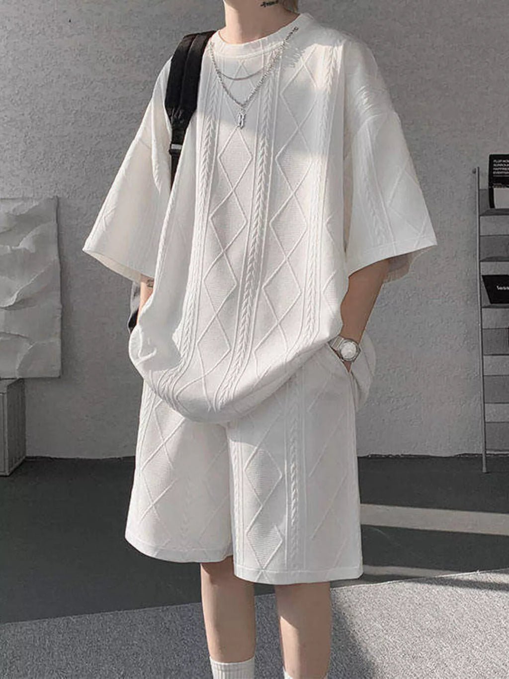 Ensemble Homme — Haut Texturé Coupe Relax & Short - Bootiky