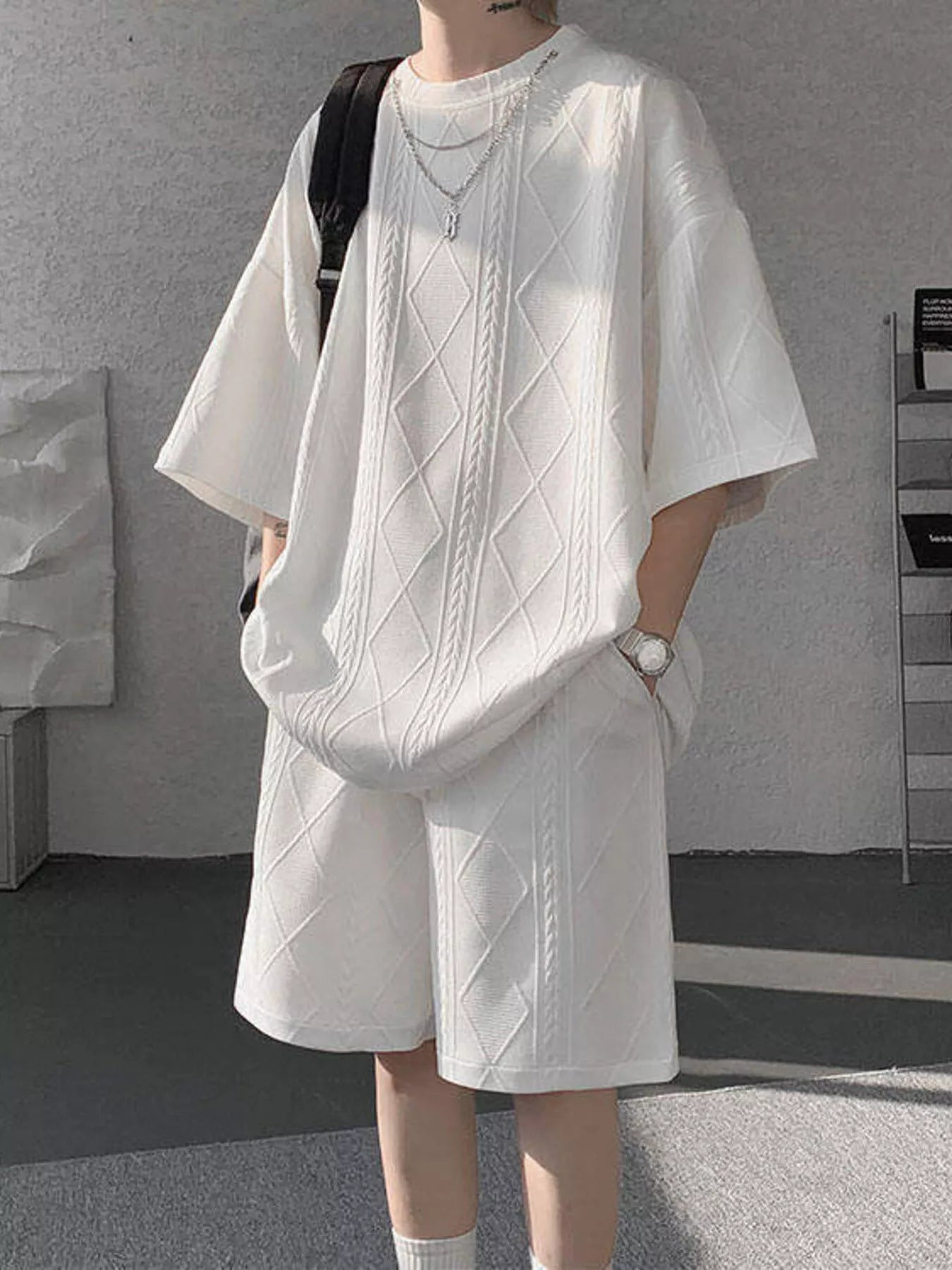 Ensemble Homme — Haut Texturé Coupe Relax & Short - Bootiky