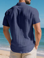 Chemise homme manches courtes à boutons – grande taille - Bootiky