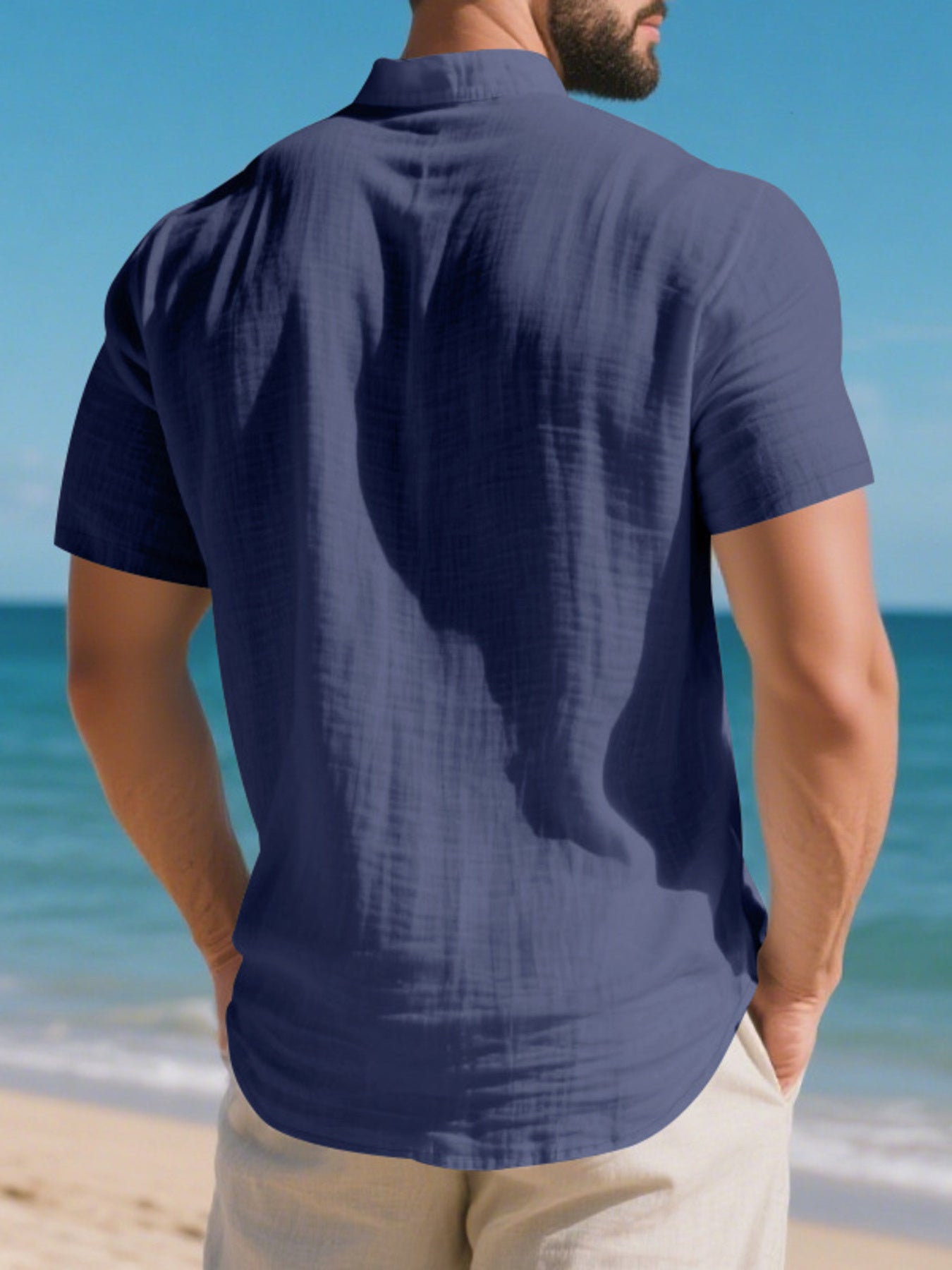 Chemise homme manches courtes à boutons – grande taille - Bootiky