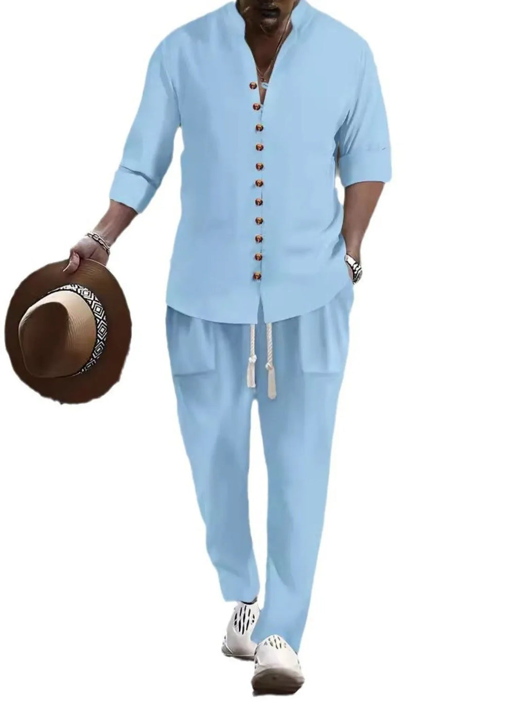 Ensemble Homme — Chemise Boutonnée Manches Longues & Pantalon - Bootiky