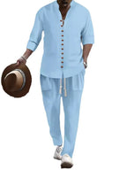 Ensemble Homme — Chemise Boutonnée Manches Longues & Pantalon - Bootiky
