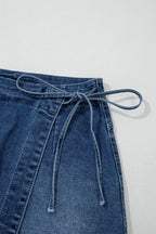 Jupe-Short en Jean Portefeuille Chic Denim – Short Intégré, Tailles 4 à 16 - Bootiky