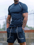 Ensemble Homme Été — T-Shirt Col Rond & Short avec Poches - Bootiky