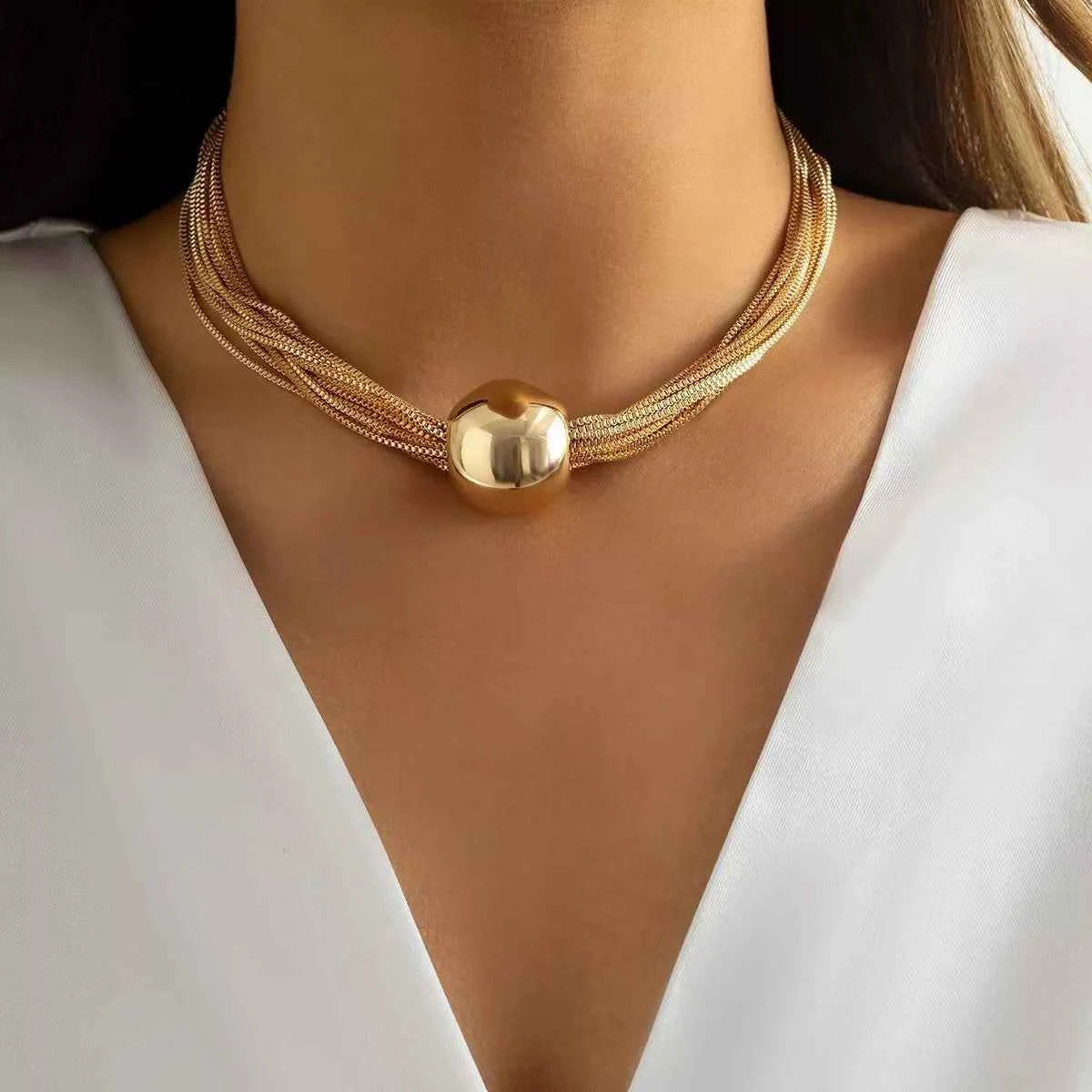 Collier Multi-Rangs Ajustable — Plaqué Or 18K & Argenté - Bootiky