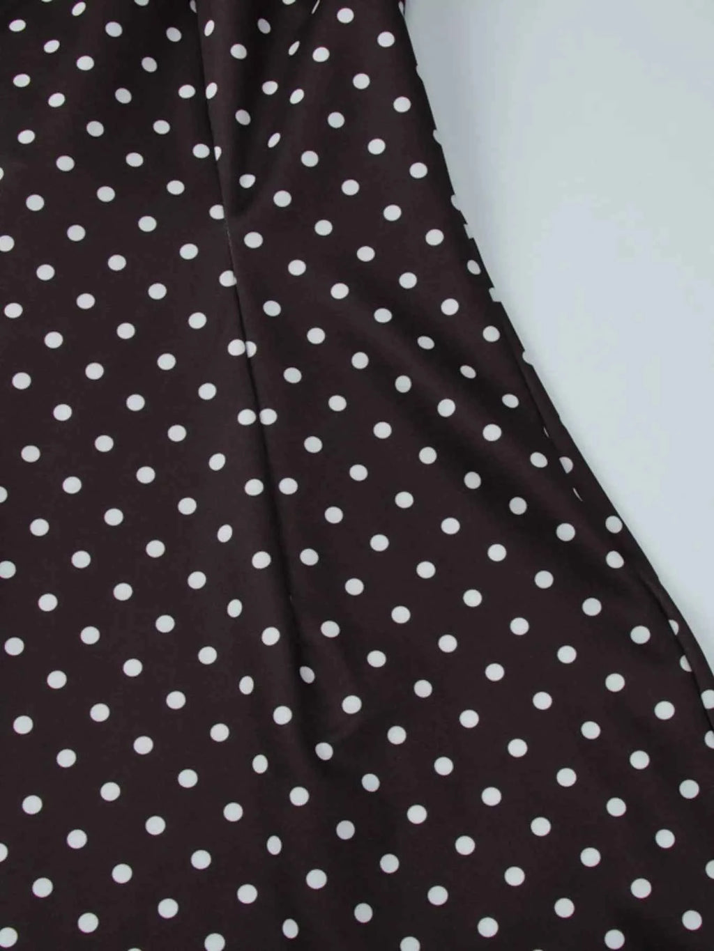 Robe Courte Retro Dolce à Pois Découpe Avant Cut-Out – Blanc, Marron, S à L - Bootiky