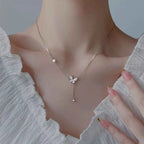 Collier Vol d'Orphée Pendentif Papillon & Zircons – Argent 925, Écrin Inclus - Bootiky