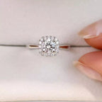 Bague Carrée Moissanite 1 Carat — Argent Sterling 925 Ajustable - Bootiky