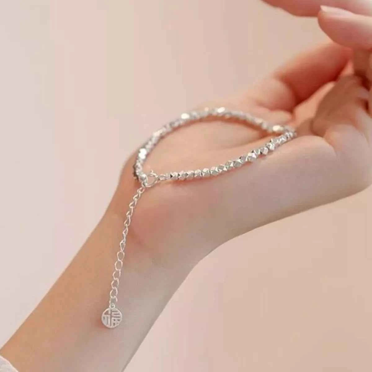 Bracelet Géométrique Ajustable — Argent Sterling 925 - Bootiky