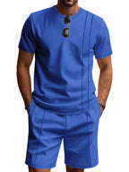 Ensemble Homme Été — T-Shirt Rayé & Short avec Poches - Bootiky
