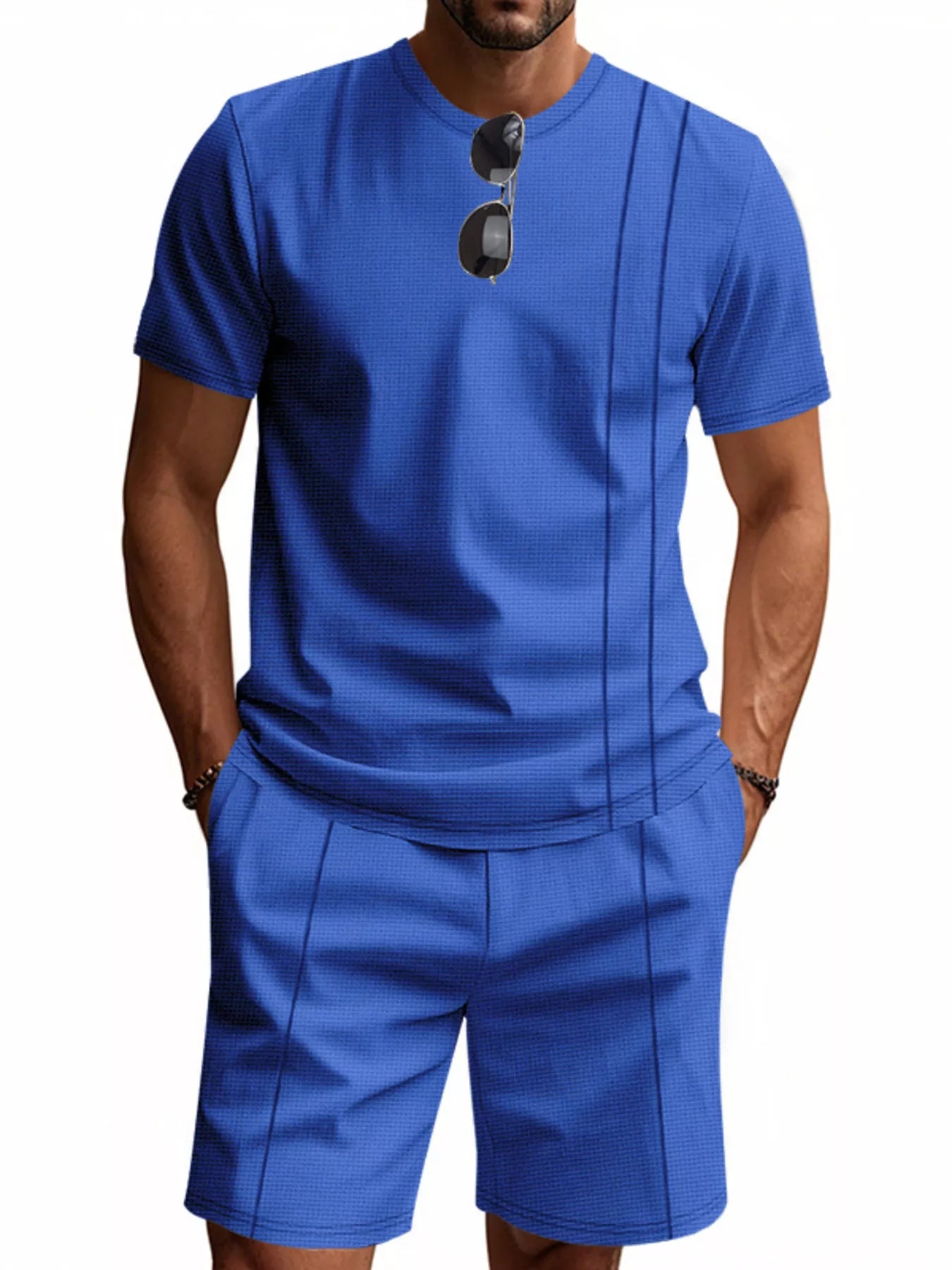 Ensemble Homme Été — T-Shirt Rayé & Short avec Poches - Bootiky