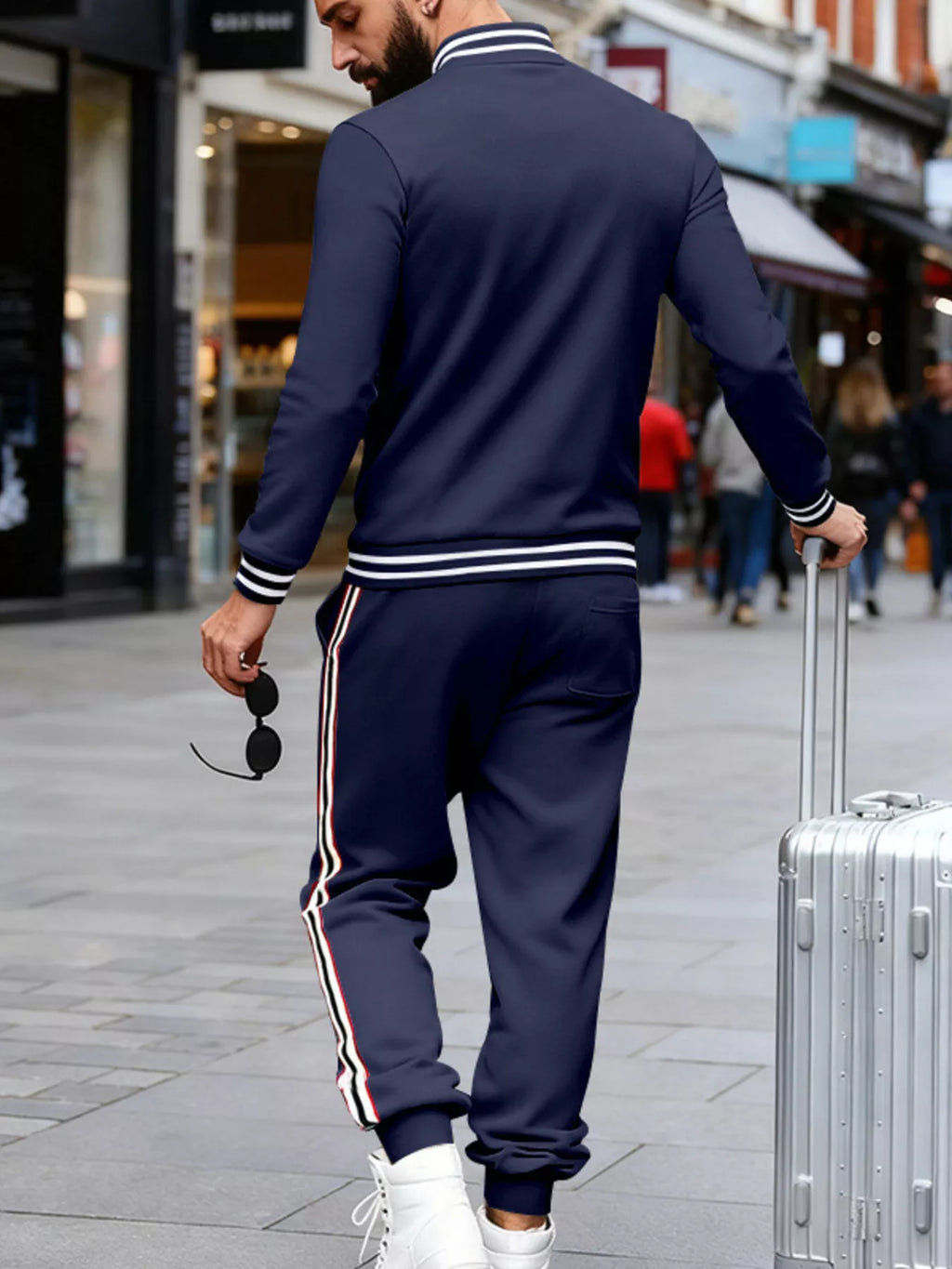 Ensemble Fluide à Rayures Riviera Lines – Haut & Pantalon Homme, S à 3XL - Bootiky