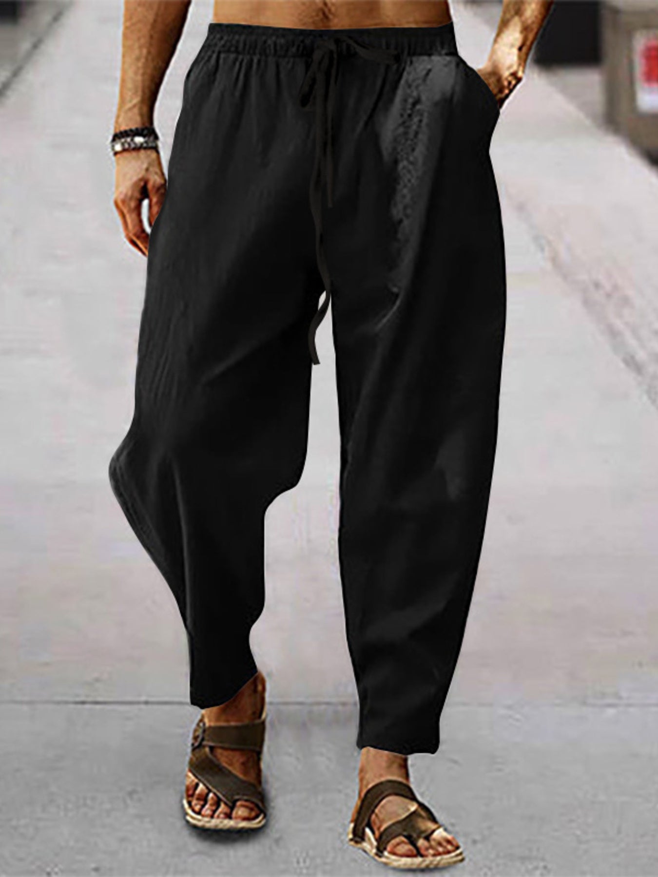 Pantalon Ample Décontracté à Cordon Homme – Jambes Larges, S à 3XL, 8 Coloris - Bootiky
