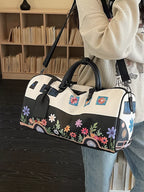 Sac de Voyage Duffel Imprimé Floral — Cuir PU Grande Capacité - Bootiky