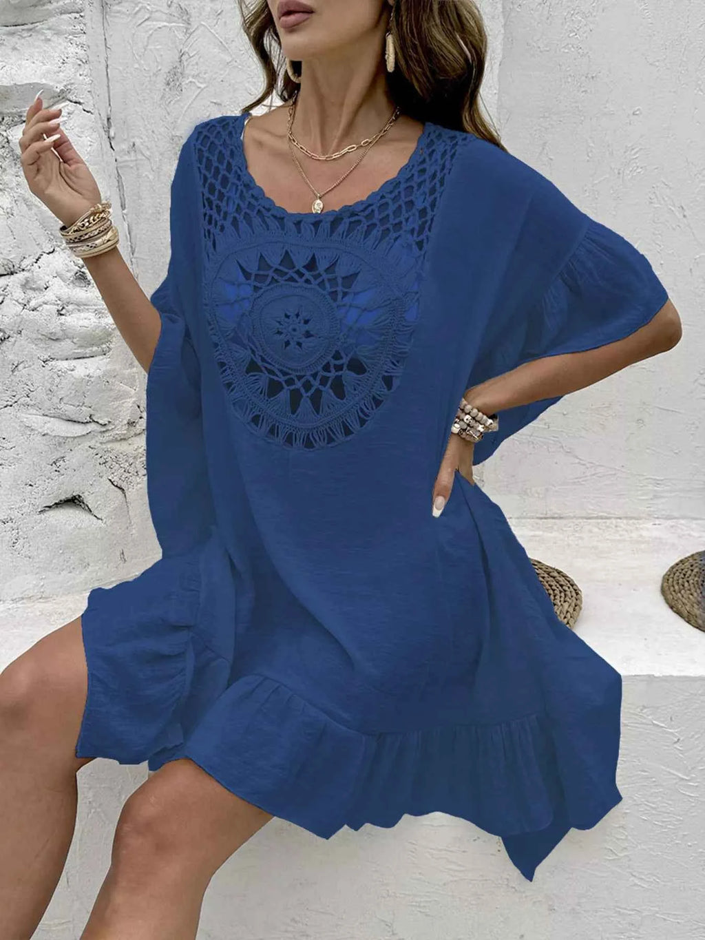 Robe de Plage Cache-Maillot — Détails Crochet & Ourlet à Volants - Bootiky
