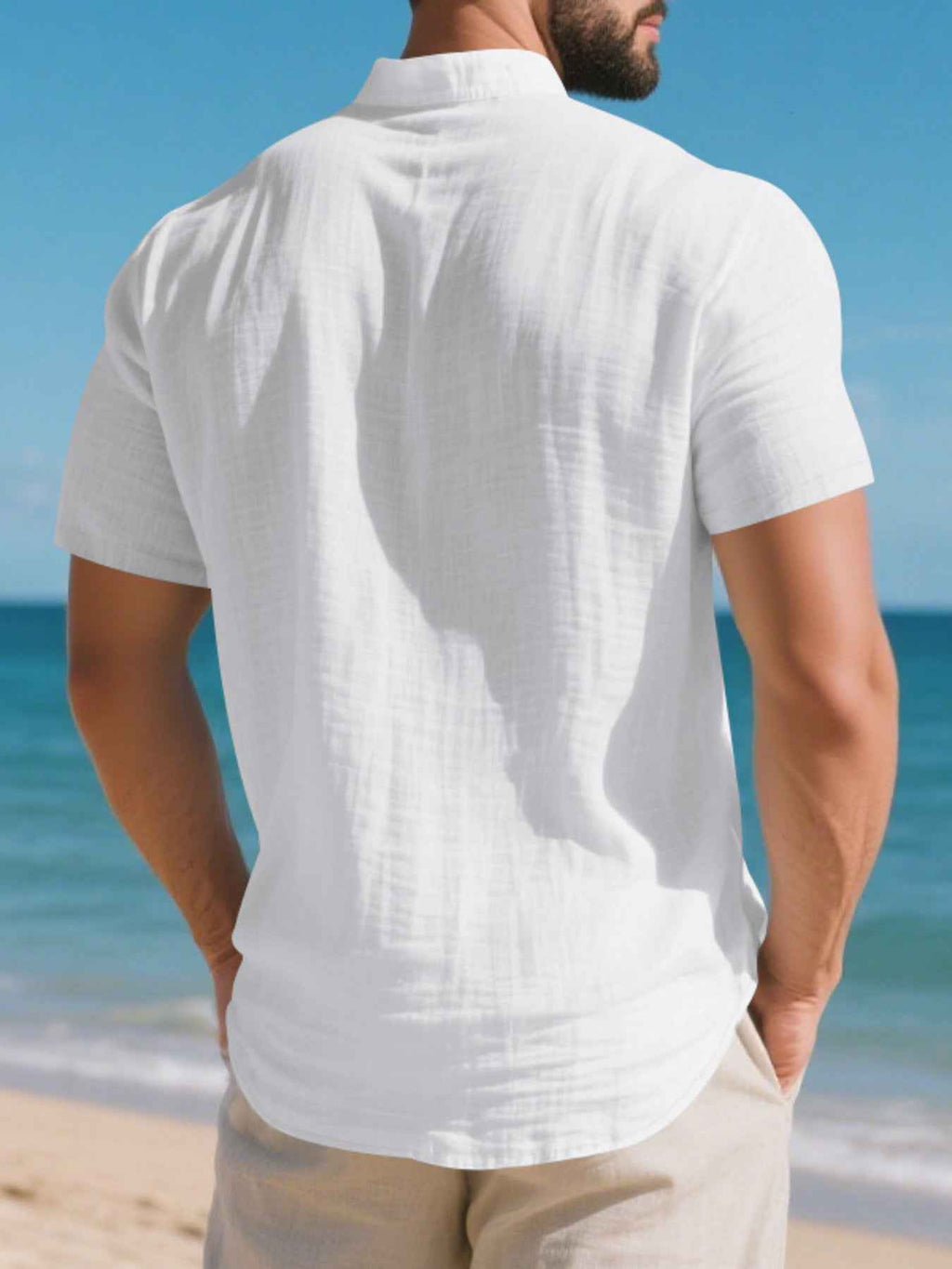 Chemise homme manches courtes à boutons – grande taille - Bootiky