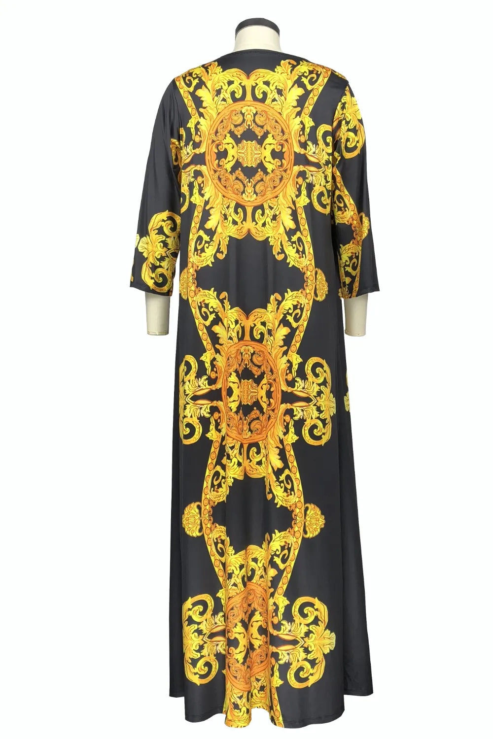 Ensemble de Bain 2 Pièces — Maillot Plongeant & Kimono Imprimé Or - Bootiky