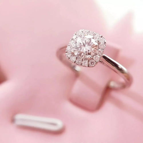 Bague Carrée Moissanite 1 Carat — Argent Sterling 925 Ajustable - Bootiky
