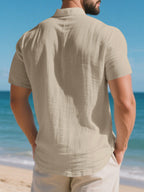 Chemise homme manches courtes à boutons – grande taille - Bootiky