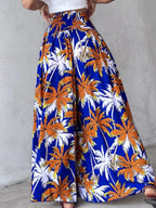 Pantalon Large Imprimé — Taille Smokée & Poches - Bootiky